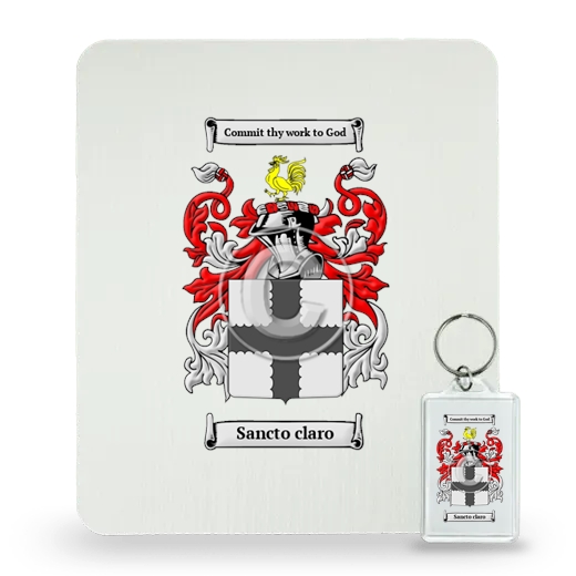 Sancto claro Mouse Pad and Keychain Combo Package